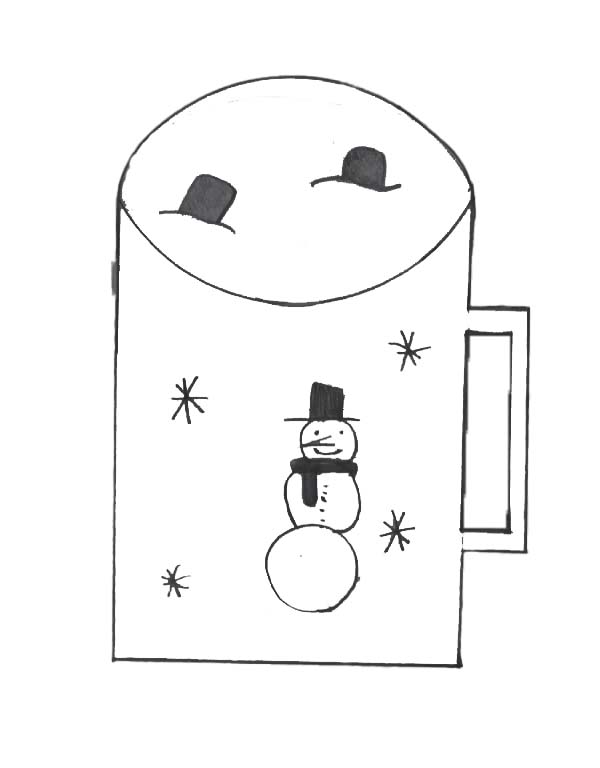 Snowman drawing